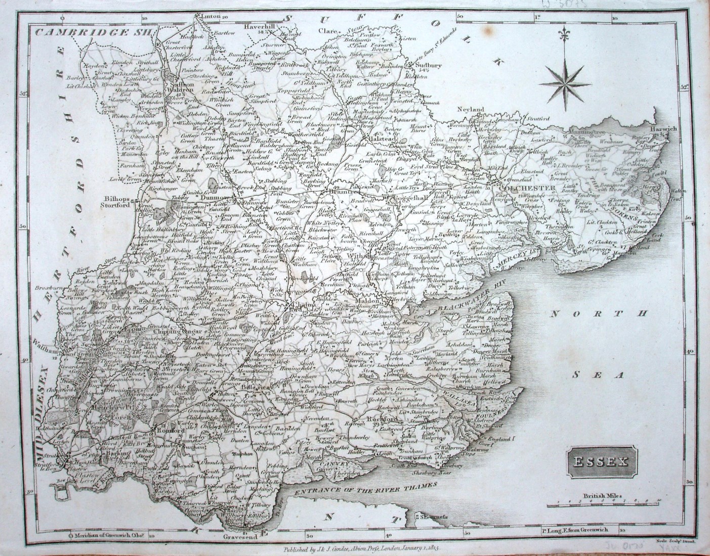 Dugdale / Neele / Cundee 1819 uncoloured
